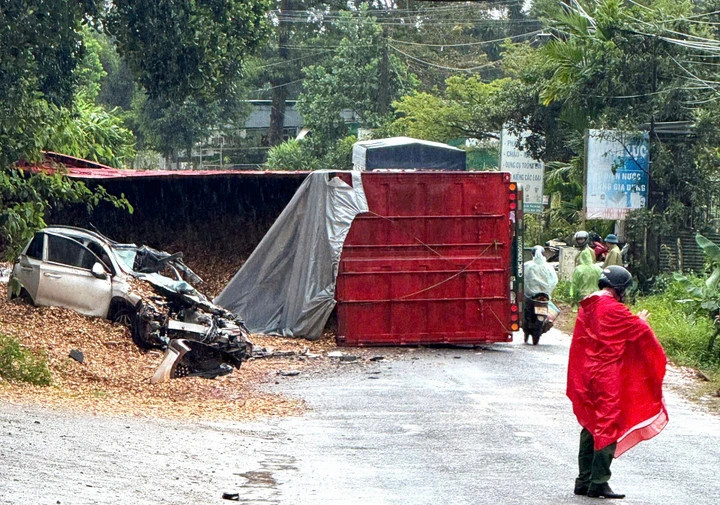 Hiện trường vụ tai nạn.