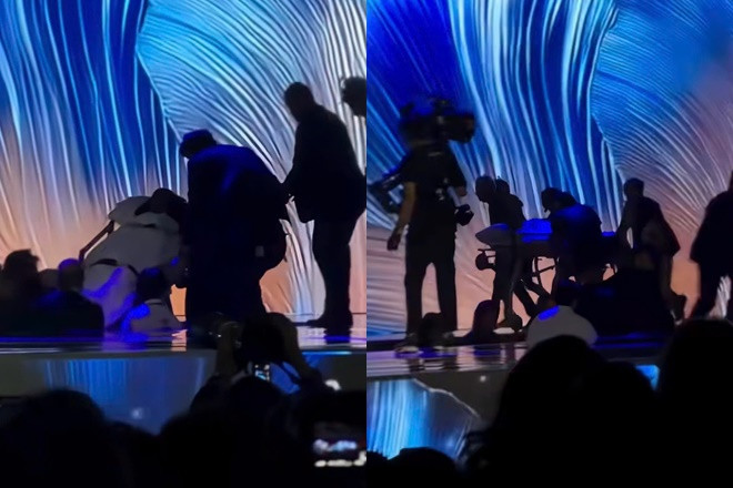 Sốc Thí sinh Miss Universe ngã bất tỉnh ngay trên sân khấu Bán kết được khiêng đi bằng cáng