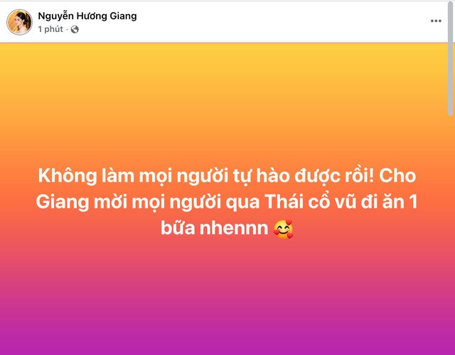 Hình ảnh gây chú ý Phạm Thoại cổ vũ cho Hương Giang phát ngôn chấn động