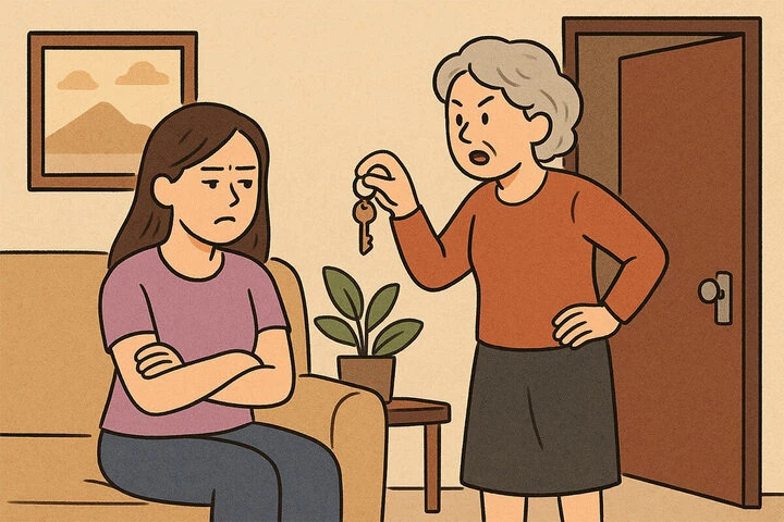 Có lần mẹ chồng dỗi,