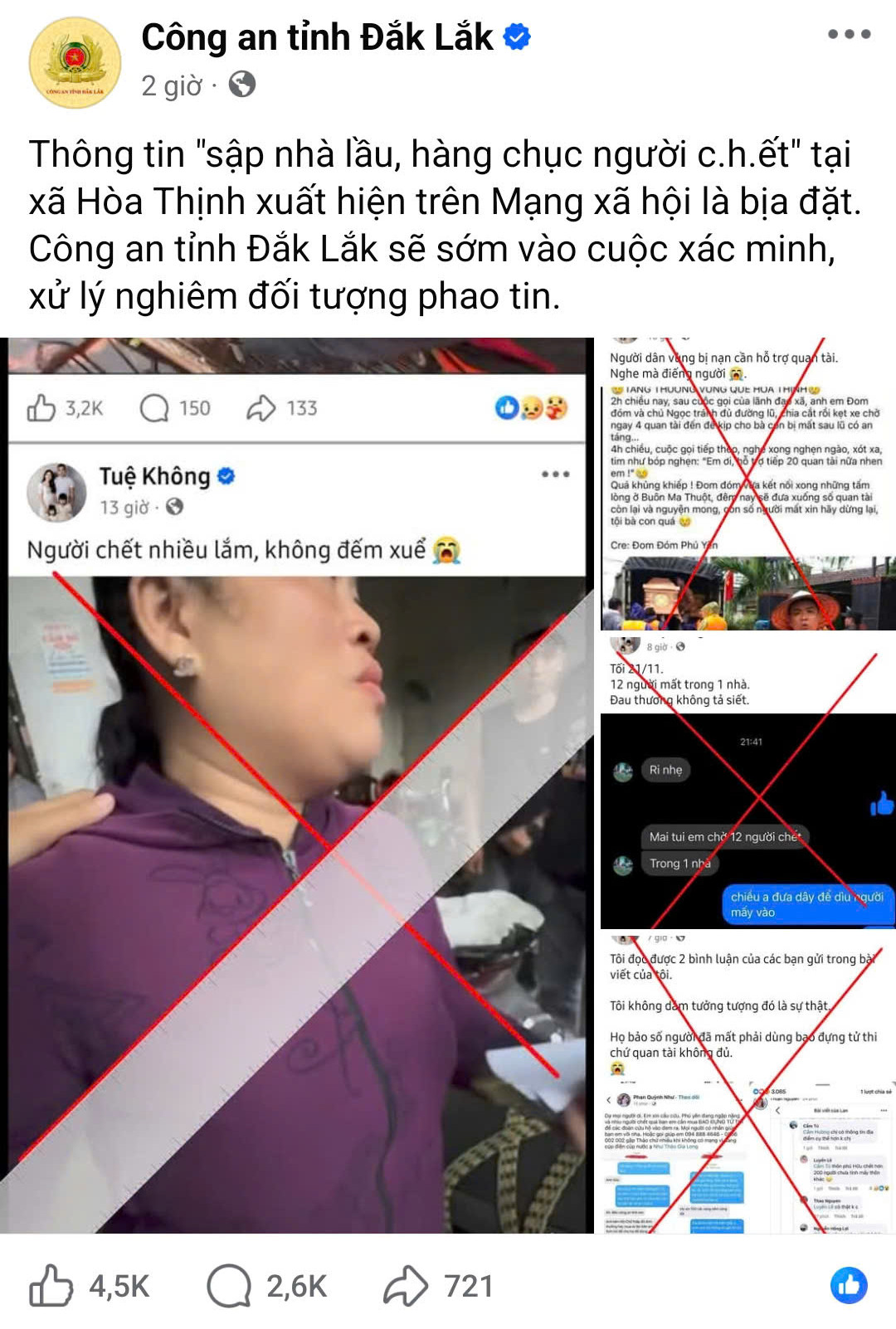 Công an Đắk Lắk xử lý thông tin sai sự thật về tử vong hàng loạt - Ảnh 1.