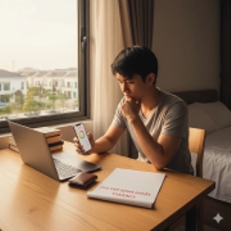 Mới ra trường đi làm, tôi gặp cú sốc tài chính đầu đời khi gia đình vừa không cho tiền nữa, vừa bắt phải đóng sinh hoạt phí. (Ảnh minh họa AI)