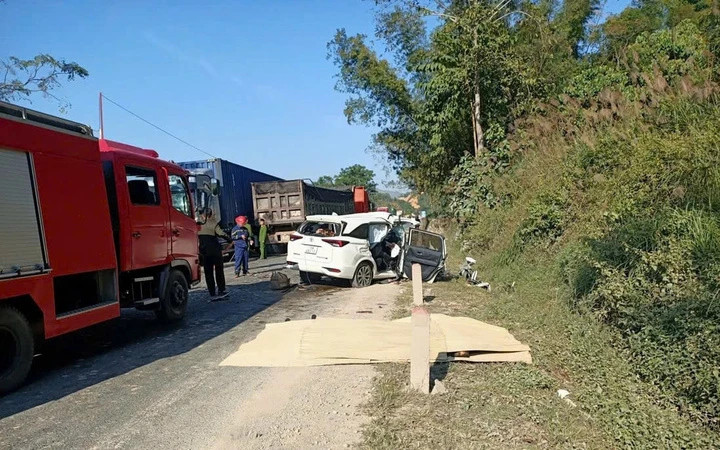 Hiện trường vụ tai nạn.