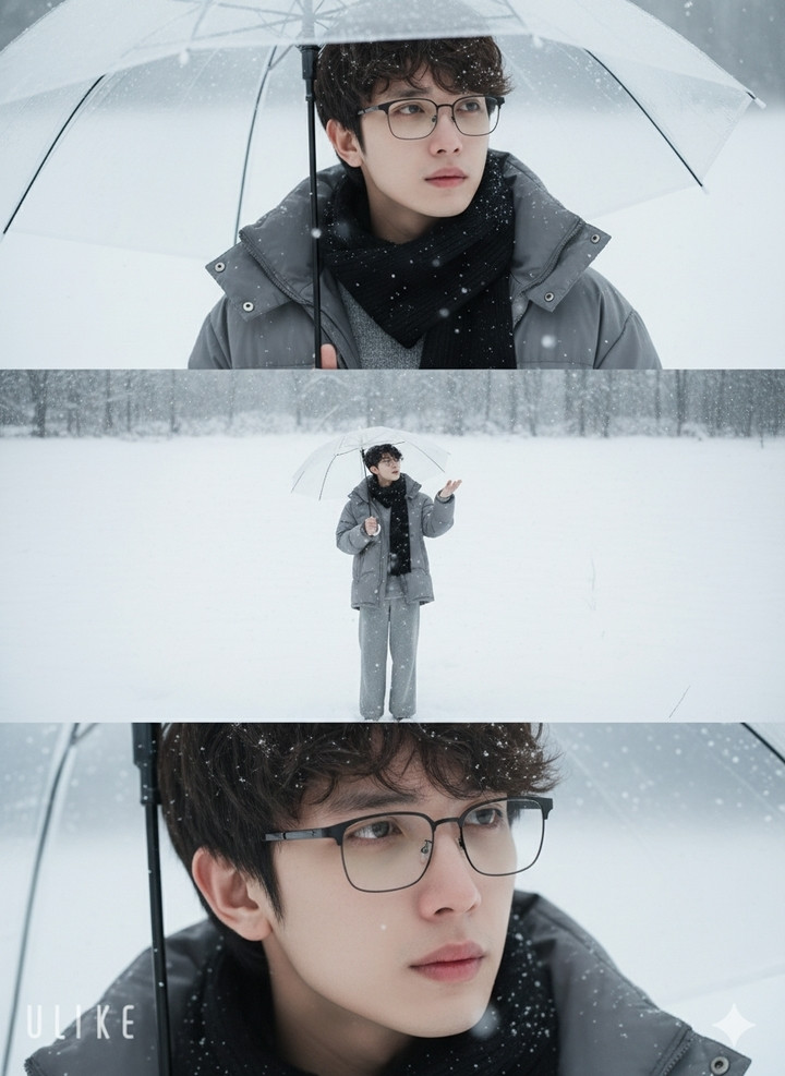 Bạn có thể chi tiết hóa trang phục, thêm mô tả như “áo trench coat xám, khăn len trắng, ô trong suốt” để hình ảnh trở nên hài hòa, chân thực hơn.