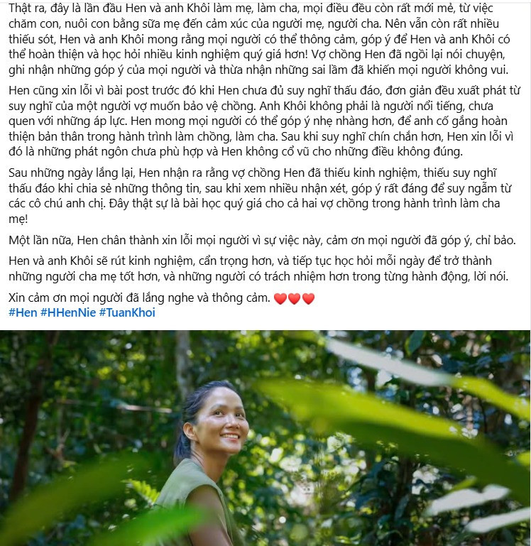 HHen Niê suy kiệt sức khỏe sau ồn ào của chồng