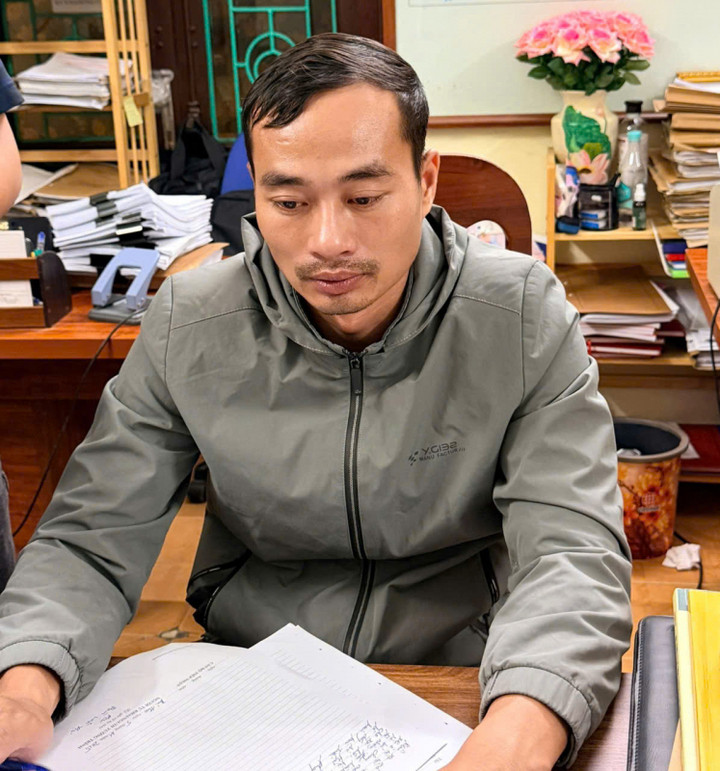 Đoàn Văn Đại tại cơ quan công an.