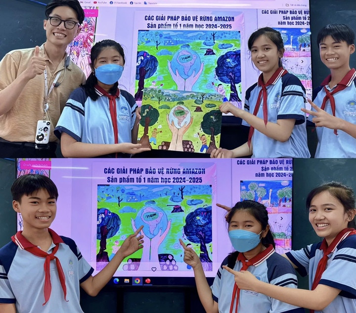 Không chỉ là người thầy, anh Thế Anh còn là người bạn của các em học sinh (Ảnh: NVCC)