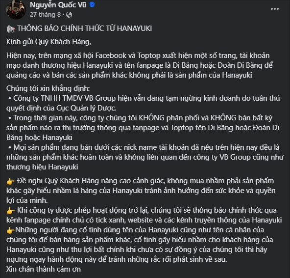 Động thái gây chú ý phía Đoàn Di Băng trước loạt ồn ào hàng giả đến khi chồng bị bắt