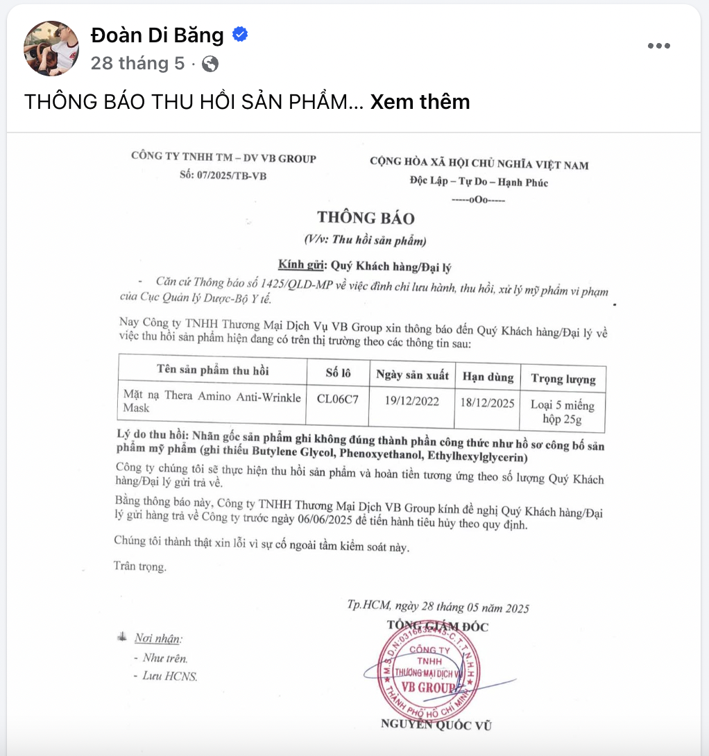 Động thái gây chú ý phía Đoàn Di Băng trước loạt ồn ào hàng giả đến khi chồng bị bắt