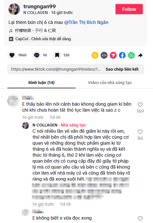 Thái độ tranh cãi của Ngân Collagen sau khi bị cơ quan chức năng cảnh báo về sản phẩm giảm cân