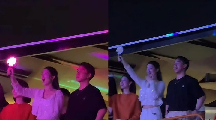 Á hậu Phương Nhi và chồng đi xem concert của G-Dragon tại Hưng Yên.