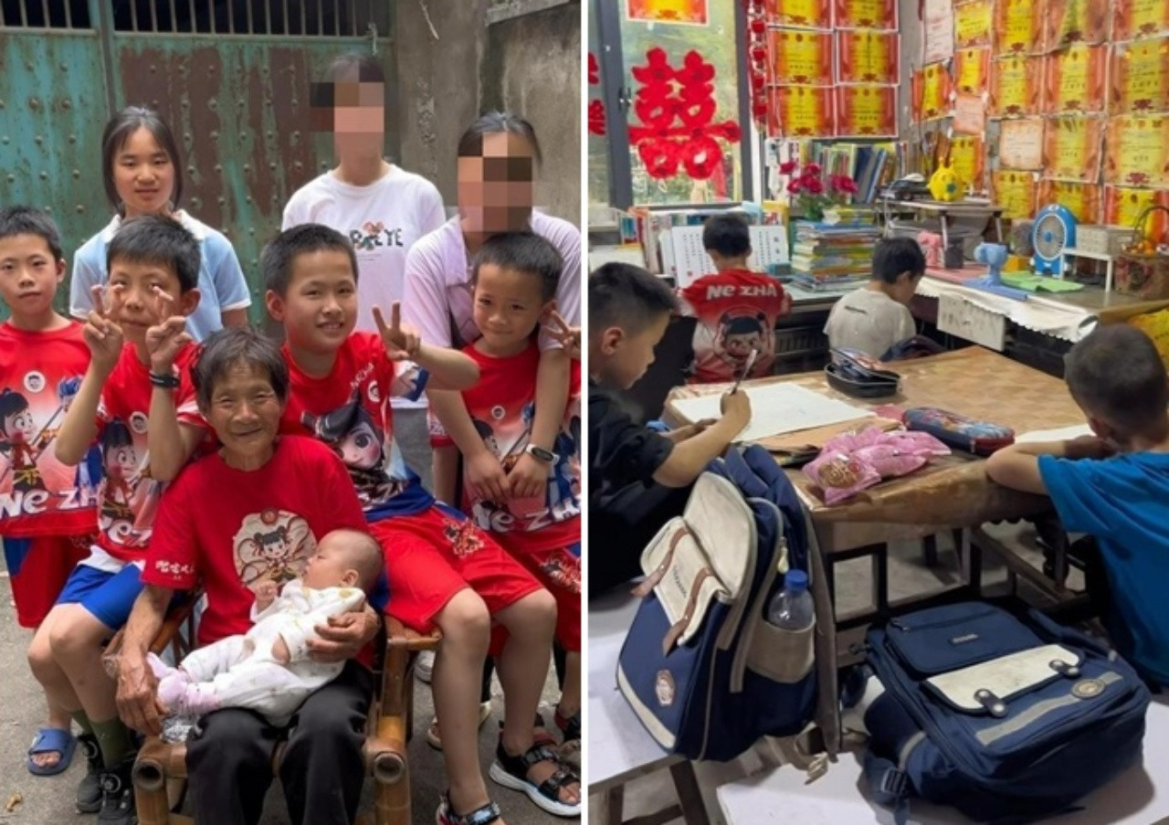 Cụ bà U80 rèn 8 cháu học hành trong căn nhà dán kín giấy khen gây xúc động - Ảnh 1.