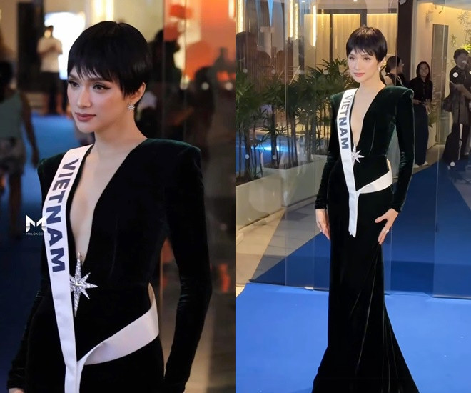 Hương Giang để tóc tém khiến cả dà thí sinh Miss Universe bay màu