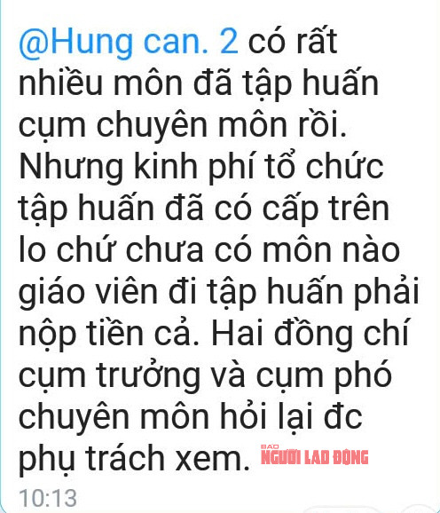 Giáo viên bức xúc vì bị yêu cầu nộp 100.000 đồng