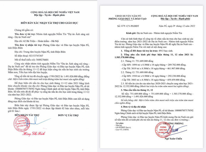 Dự án cung cấp thêm tài liệu đối chiếu.