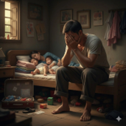 met moi vi ap luc con truong o que hinh anh 1