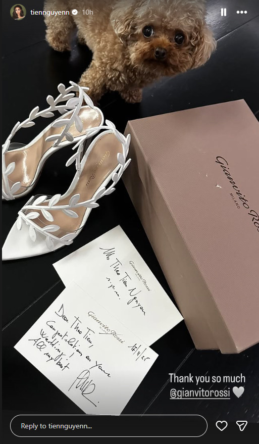 Hé lộ váy cưới của Tiên Nguyễn