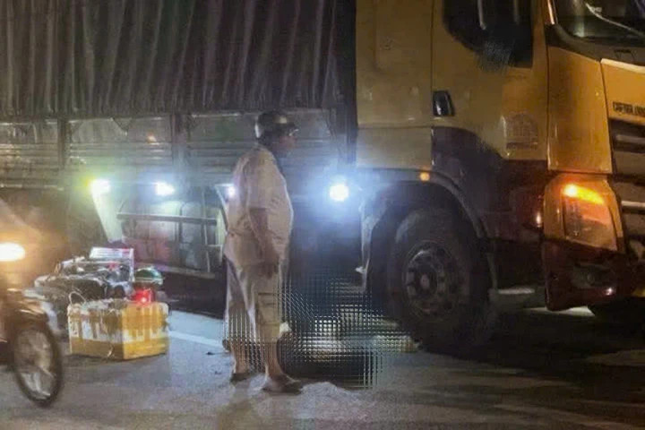 Hiện trường vụ tai nạn.