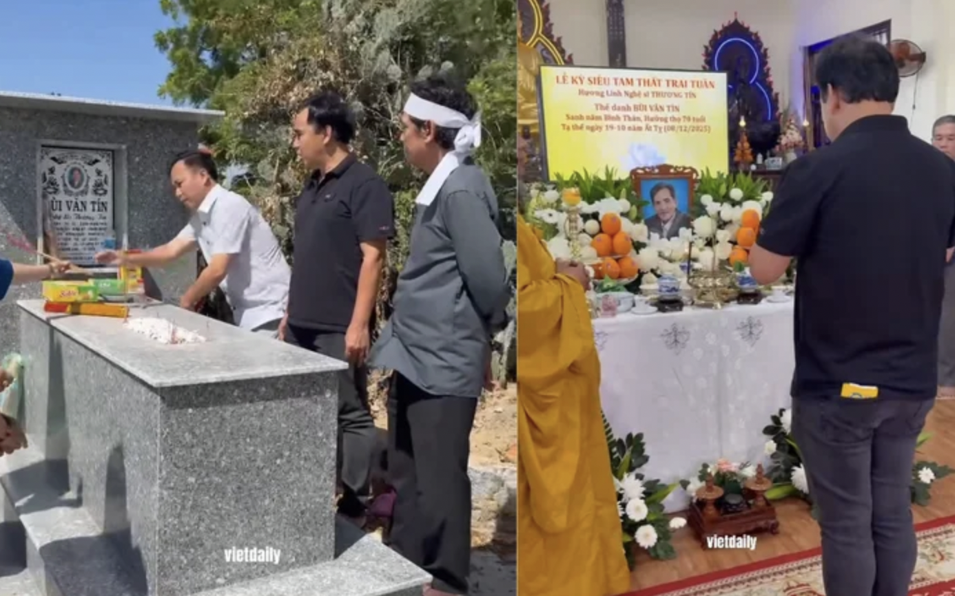 MC Quyền Linh dự lễ cầu siêu và viếng mộ Thương Tín , sự kiện gây xúc động - Ảnh 1.