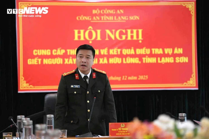 Thượng tá Vũ Thanh Tùng, Giám đốc Công an tỉnh Lạng Sơn thông tin vụ án.