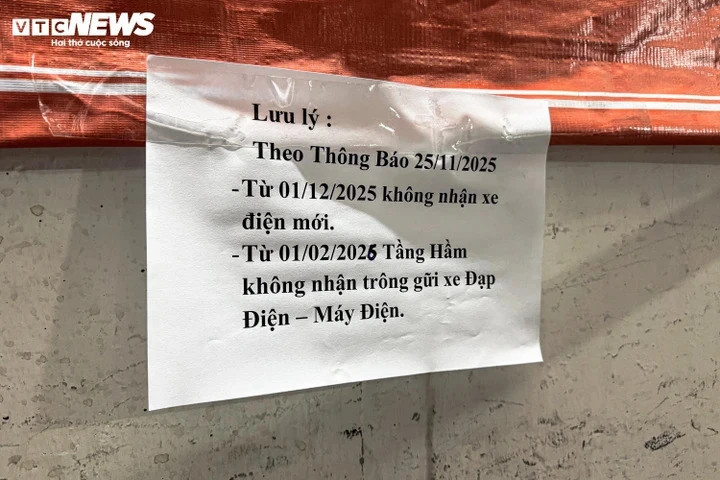 Thông báo của chung cư HH Linh Đàm, phường Hoàng Liệt, Hà Nội.