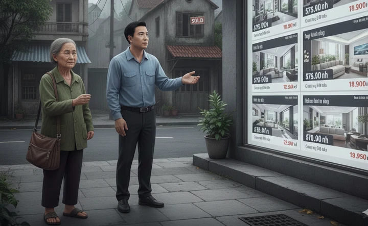 Số tiền hai thế hệ gia đình tôi tích cóp sau nhiều năm làm việc cật lực chỉ đủ mua một góc căn hộ. (Ảnh minh họa: AI)