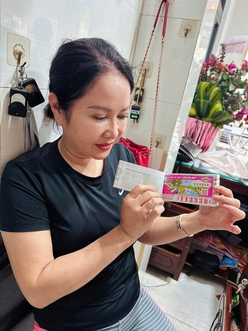 Tờ vé số trúng giải độc đắc của đài Bến Tre. Ảnh: NVCC/Dân Trí