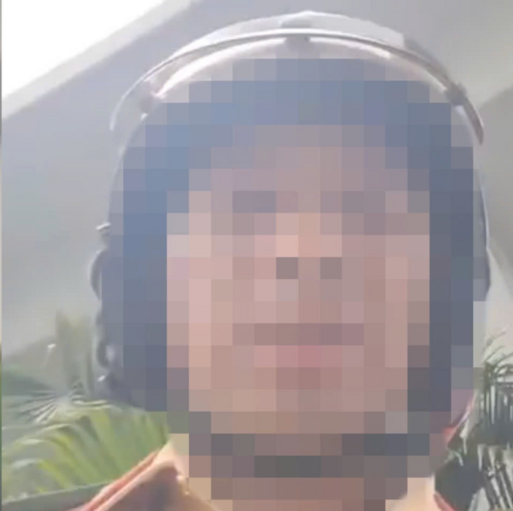 CSGT được cho là có lời nói chưa chuẩn mực trong clip lan truyền trên mạng. (Ảnh cắt từ clip)