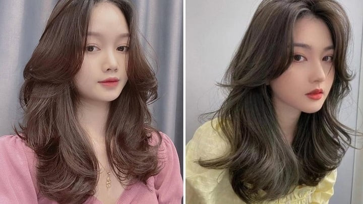 Tóc mái thưa kết hợp với tóc dài suôn mượt là một trong những kiểu tóc giúp chị em phụ nữ U40 trông trẻ trung và dễ thương hơn rất nhiều. (Ảnh: Insryle)