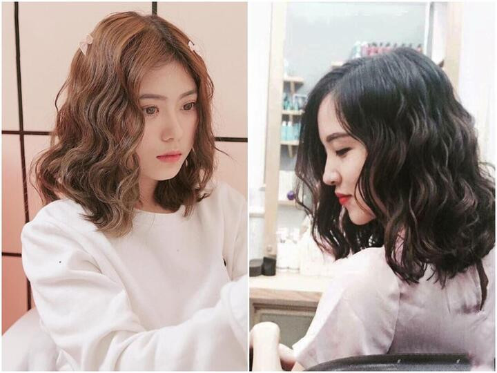 Mặt dài nên để kiểu tóc gì? Tóc xoăn sóng nước là một lựa chọn. (Ảnh: Pinterest)