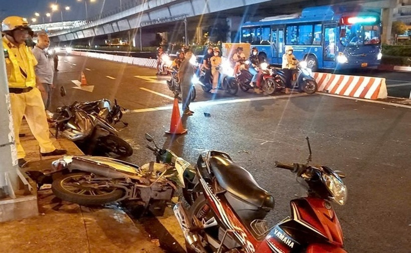 Hiện trường vụ tai nạn. (Ảnh: Công an)