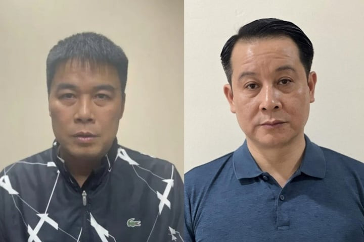 Nguyễn Văn Hậu (trái) và Phạm Hoàng Anh.