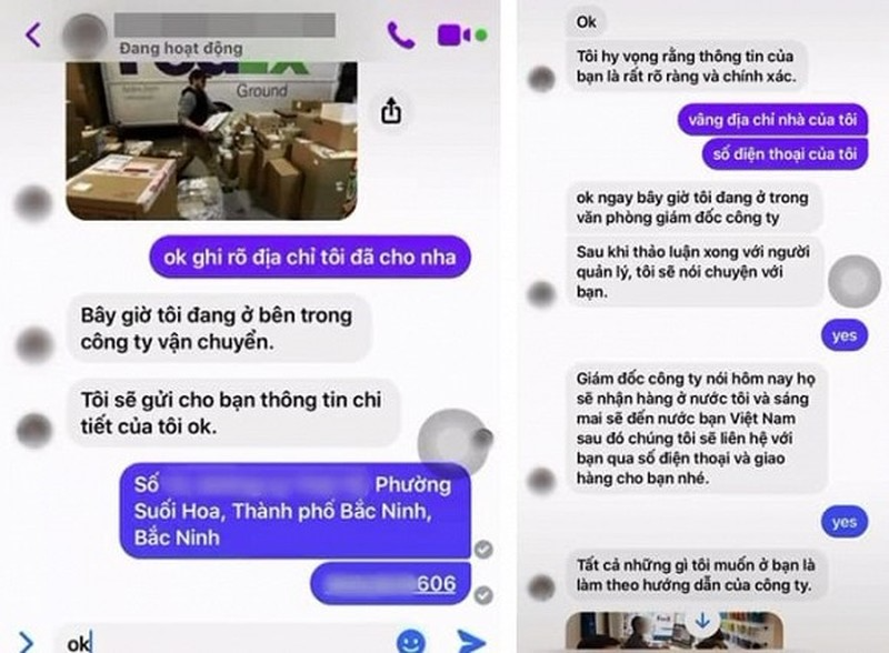 Thông qua mạng xã hội, Bé và Uche nhắn tin làm quen với những phụ nữ ở Việt Nam. Các đối tượng hứa sẽ gửi quà cho các bị hại, sau đó xuất chiêu lừa đảo chiếm đoạt hàng tỷ đồng. Ảnh minh hoạ