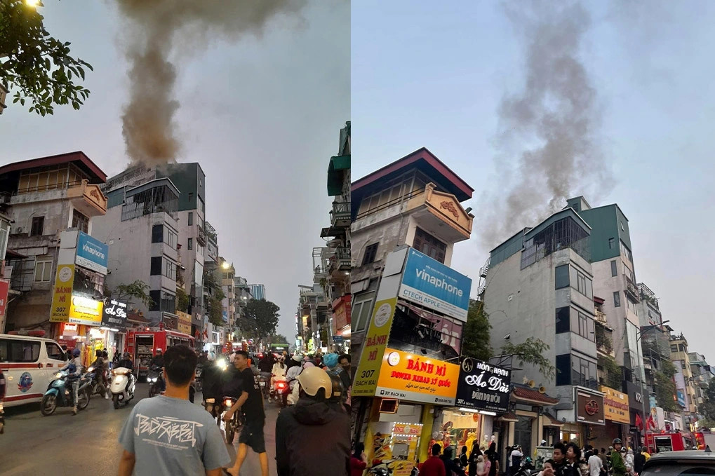 chay ngun ngut tren tang tum ngoi nha o pho bach mai, ha noi hinh anh 2