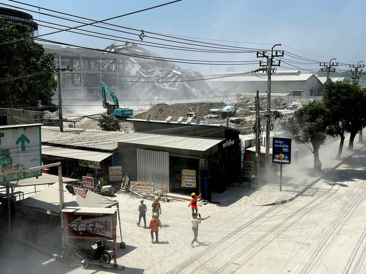 Ảnh hưởng động đất ở Thái Lan. (Ảnh: Reuters)