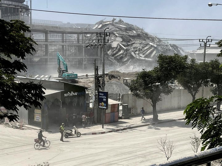 Ảnh hưởng động đất ở Thái Lan. (Ảnh: Reuters)