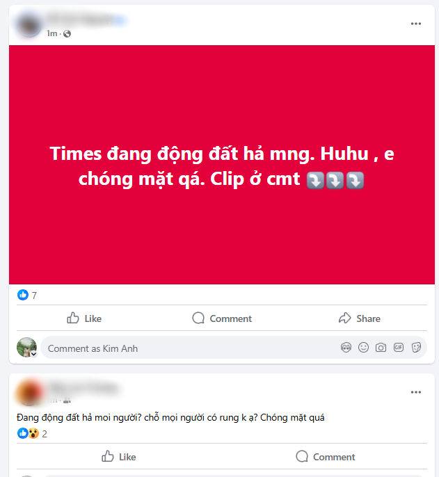 NÓNG: Rung lắc liên tục ở Hà Nội và TP.HCM khiến nhiều người chóng mặt, nháo nhào chạy từ tầng cao xuống đất- Ảnh 1.