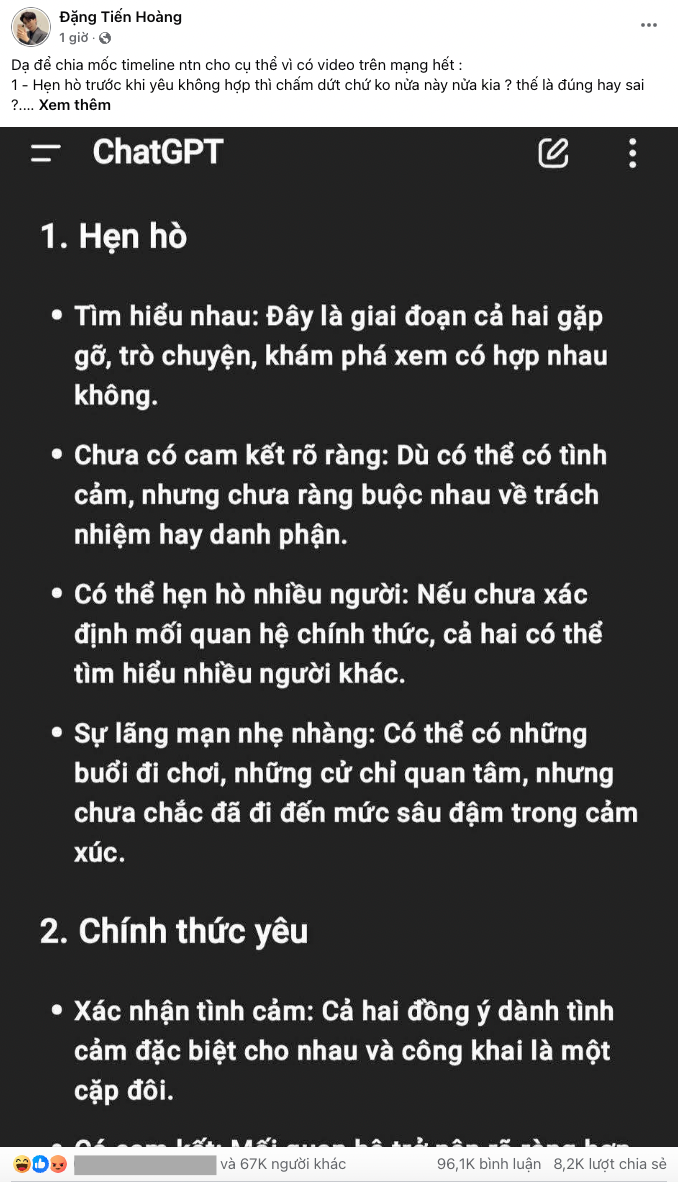 ViruSs tung timeline “tà lưa” với Pháo và Ngọc Kem, nhờ ChatGPT ra định nghĩa thế nào là hẹn hò nhưng chưa yêu- Ảnh 2.