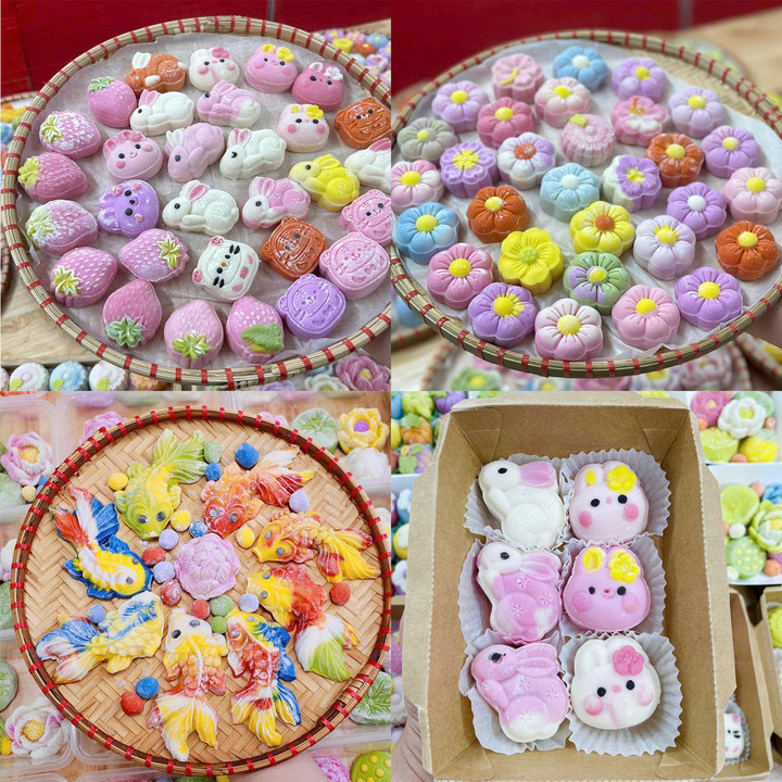 Mâm cỗ cúng Tết Hàn thực sẽ trở nên bắt mắt hơn với những hình thù bánh trôi ngộ nghĩnh.