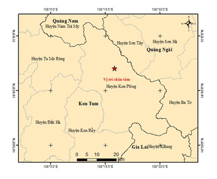 Sáng nay 3 trận động đất liên tiếp xảy ra tại Kon Tum- Ảnh 1.