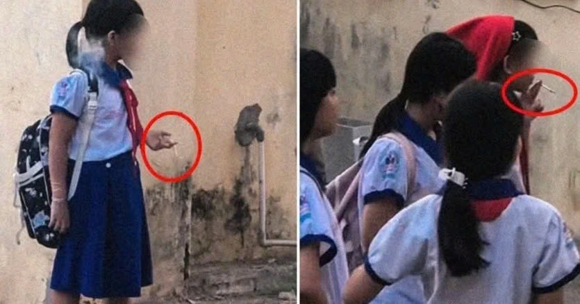 Nhóm nữ sinh tiểu học hút thuốc sẽ bị xử lý ra sao?- Ảnh 1.