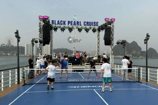 Quảng Ninh làm việc với chủ tàu tổ chức chơi Pickleball ngay giữa vịnh Hạ Long- Ảnh 1.