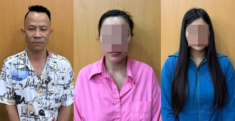 “Ông trùm” Nguyễn Trương Anh Tuấn và 2 đối tượng đồng phạm. Ảnh: Báo Công an Đà Nẵng