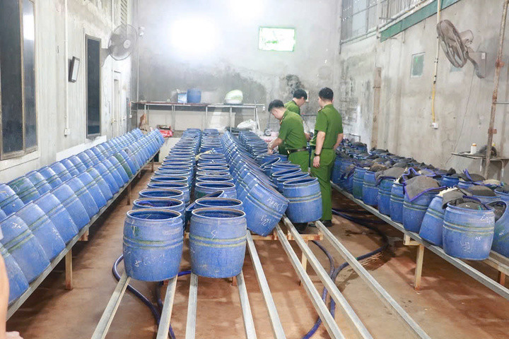 Cận cảnh bên trong xưởng sản xuất 3.500 tấn giá đỗ ngâm hóa chất độc hại- Ảnh 3.