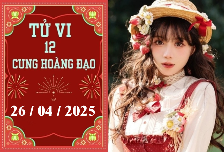 Tử vi 12 cung hoàng đạo ngày 26/04: Xử Nữ may mắn, Bảo Bình thuận lợi