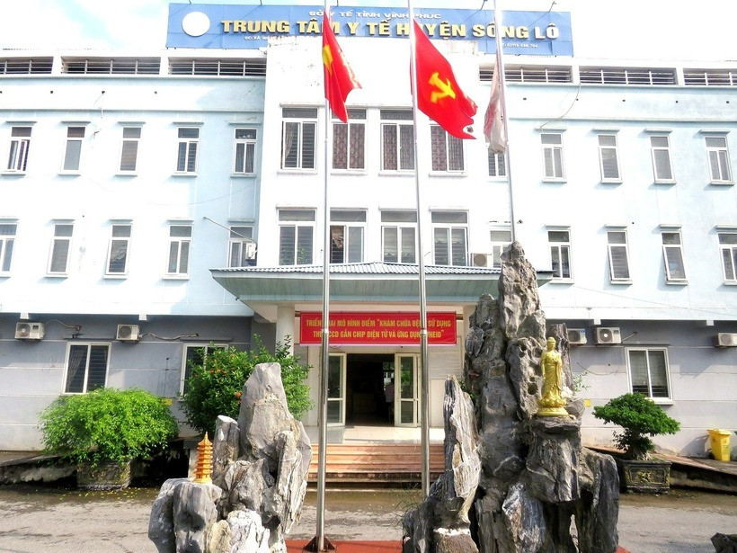 Trung tâm y tế huyện Sông Lô. Ảnh: Báo Dân trí.