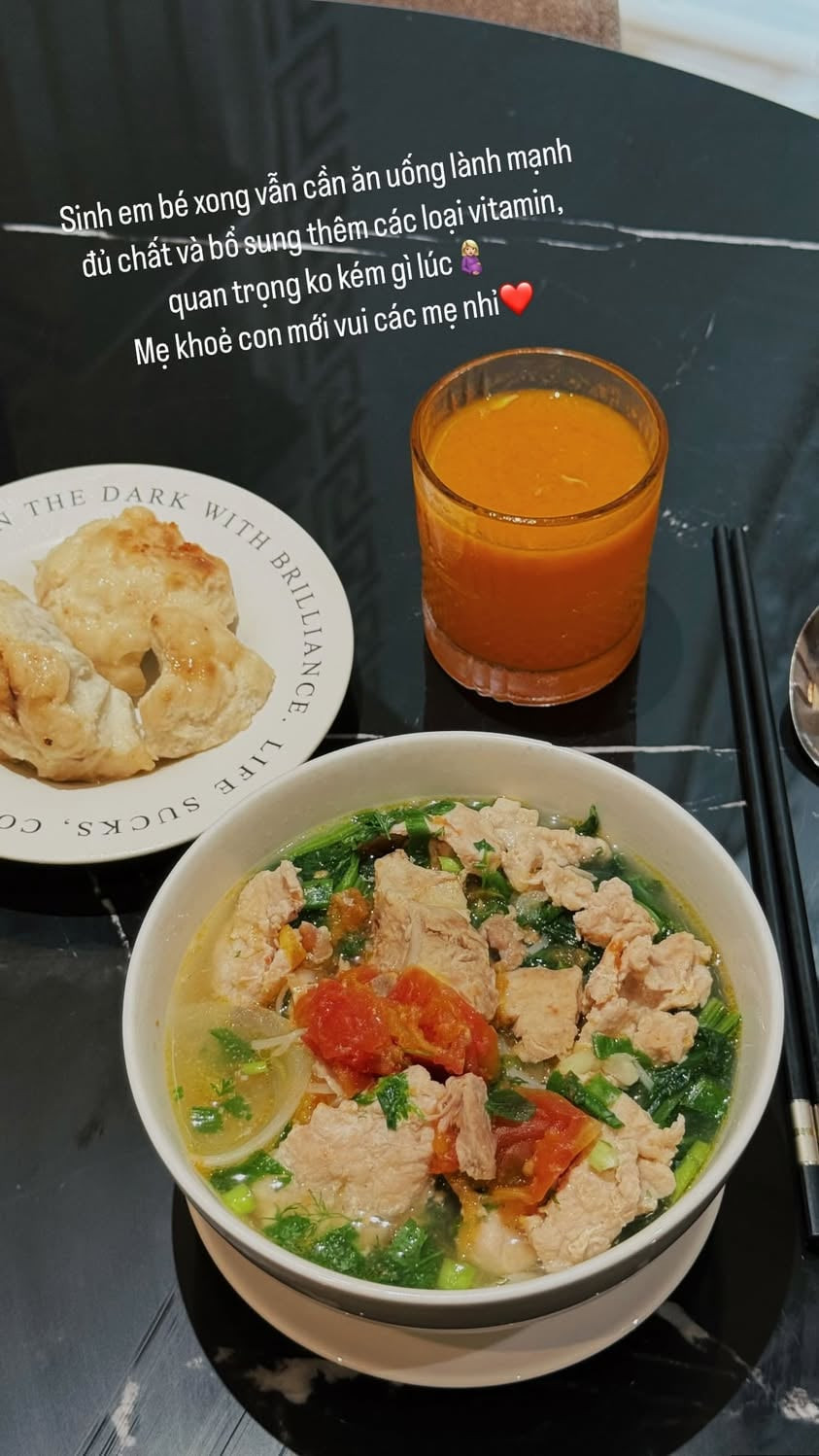 Bất ngờ với những bữa cơm ở cữ của MC Mai Ngọc, không bữa nào giống bữa nào- Ảnh 2.
