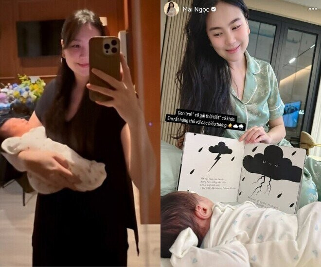 MC Mai Ngọc gây thán phục khi thực hành 'giáo dục sớm' cho quý tử từ 0 ngày tuổi- Ảnh 2.