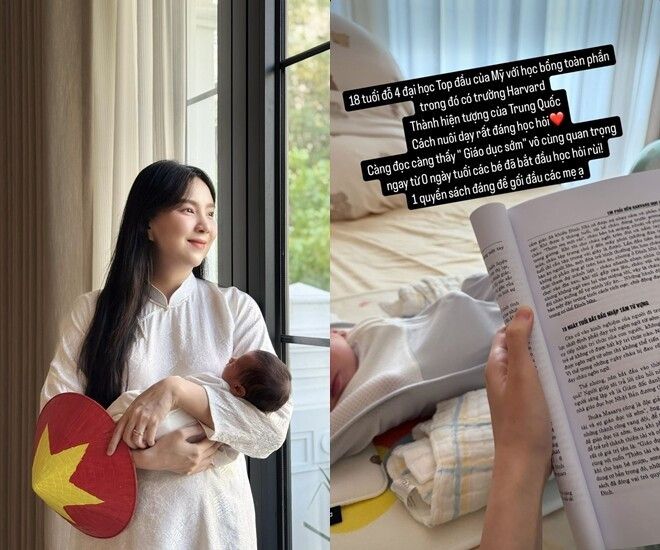 MC Mai Ngọc gây thán phục khi thực hành 'giáo dục sớm' cho quý tử từ 0 ngày tuổi- Ảnh 1.