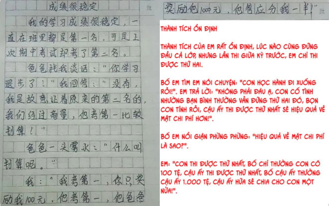 Con học giỏi nhất lớp nhưng cố tình tụt hạng, lý do khiến bố ngã ngửa, giáo viên cạn lời - Ảnh 1.